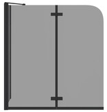 VidaXL Douche Omhulsel Zwart 120 x 68 x 130 cm ESG-glas en aluminium