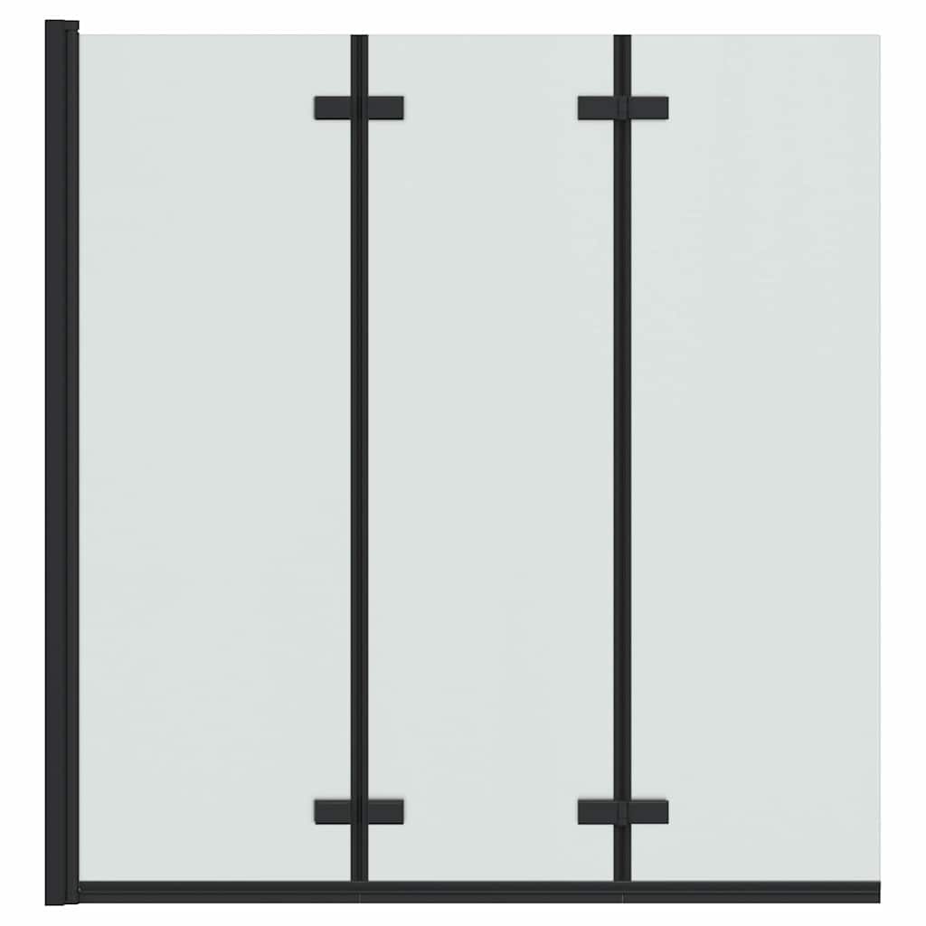 VidaXL Douche Omhulsel Zwart 130 x 138 cm ESG-glas en aluminium