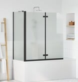 VidaXL Douche Omhulsel Zwart 120 x 68 x 130 cm ESG-glas en aluminium