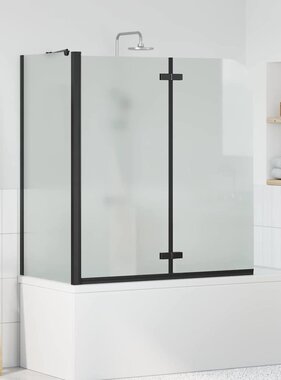 VidaXL Douche Omhulsel Zwart 120 x 68 x 130 cm ESG-glas en aluminium