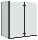 VidaXL Douche Omhulsel Zwart 120 x 68 x 130 cm ESG-glas en aluminium