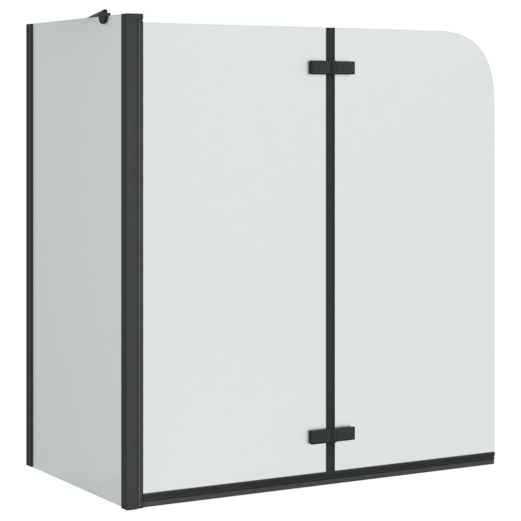 VidaXL Douche Omhulsel Zwart 120 x 68 x 130 cm ESG-glas en aluminium