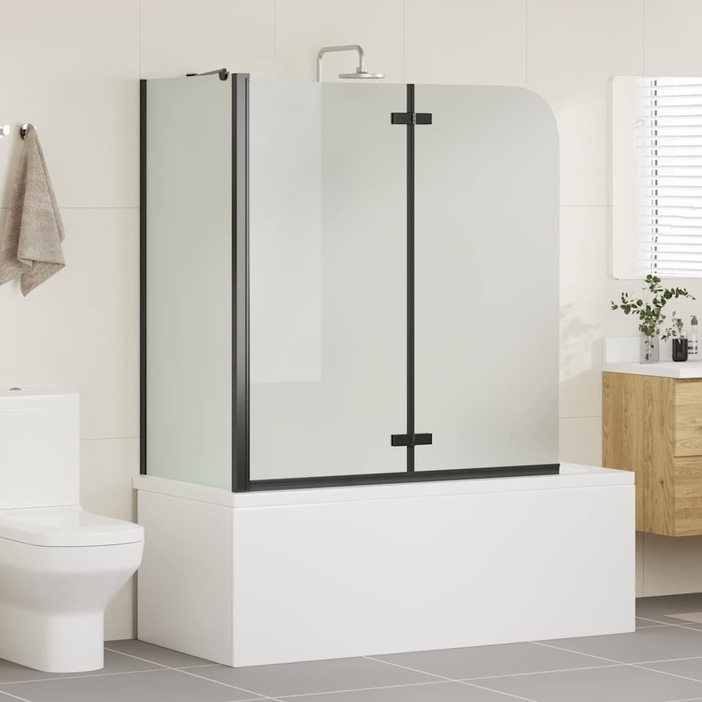 VidaXL Douche Omhulsel Zwart 120 x 68 x 130 cm ESG-glas en aluminium