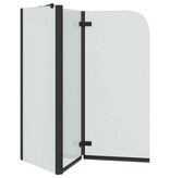 VidaXL Douche Omhulsel Zwart 120 x 68 x 130 cm ESG-glas en aluminium