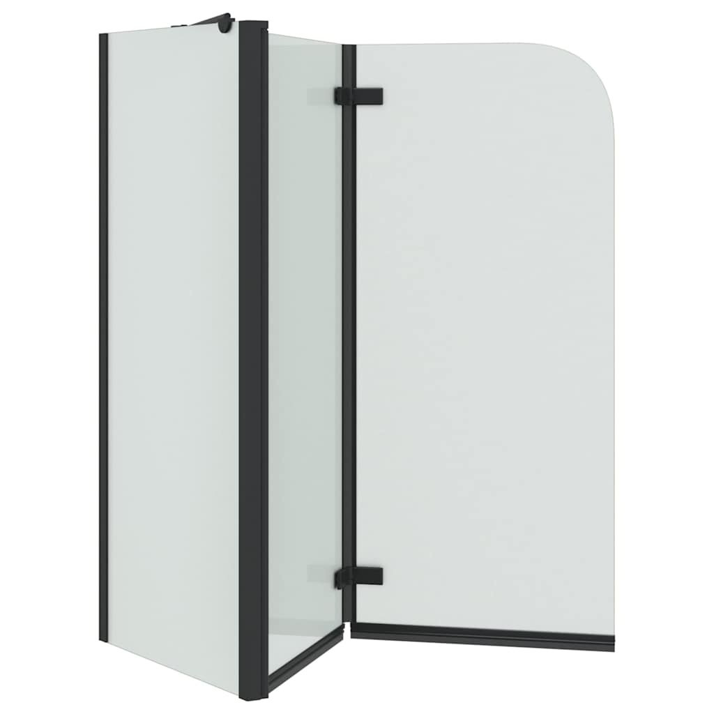 VidaXL Douche Omhulsel Zwart 120 x 68 x 130 cm ESG-glas en aluminium