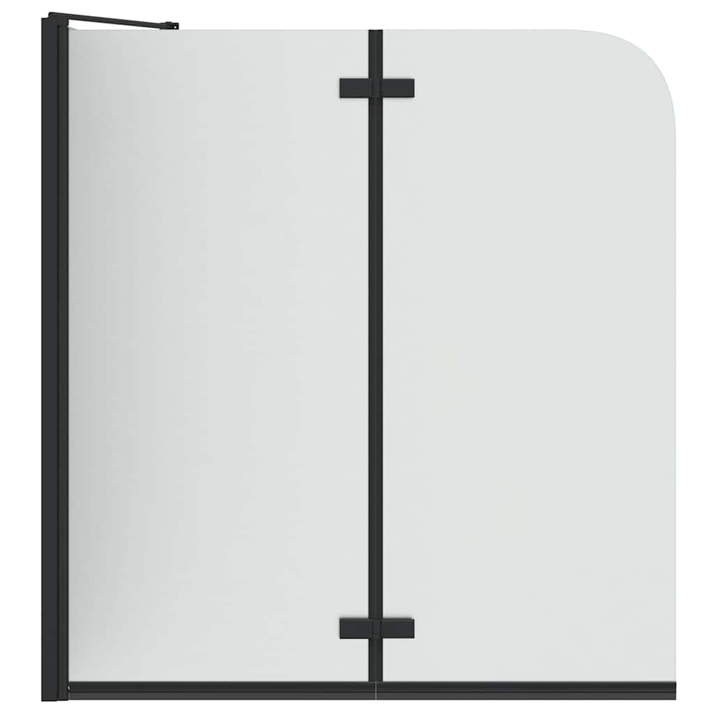 VidaXL Douche Omhulsel Zwart 120 x 68 x 130 cm ESG-glas en aluminium