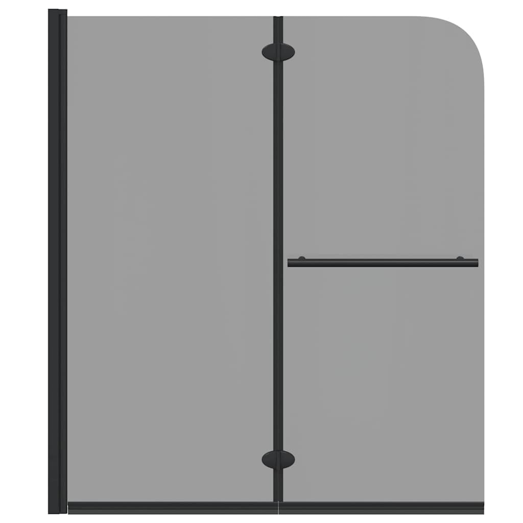 VidaXL Douche Omhulsel Zwart 95 x 140 cm ESG-glas en aluminium