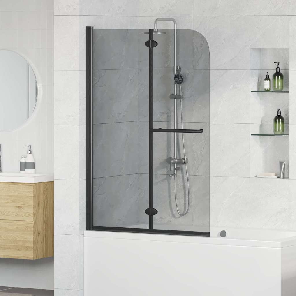 VidaXL Douche Omhulsel Zwart 120 x 140 cm ESG-glas en aluminium