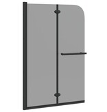 VidaXL Douche Omhulsel Zwart 120 x 140 cm ESG-glas en aluminium