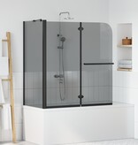 VidaXL Bi-Vouw Douche Omheining Donker Transparant 120 x 67 x 129 cm