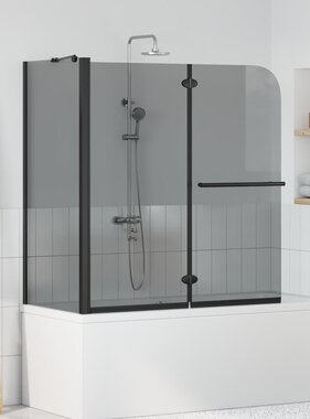 VidaXL Bi-Vouw Douche Omheining Donker Transparant 120 x 67 x 129 cm