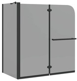 VidaXL Bi-Vouw Douche Omheining Donker Transparant 120 x 67 x 129 cm