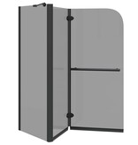 VidaXL Bi-Vouw Douche Omheining Donker Transparant 120 x 67 x 129 cm