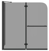 VidaXL Bi-Vouw Douche Omheining Donker Transparant 120 x 67 x 129 cm