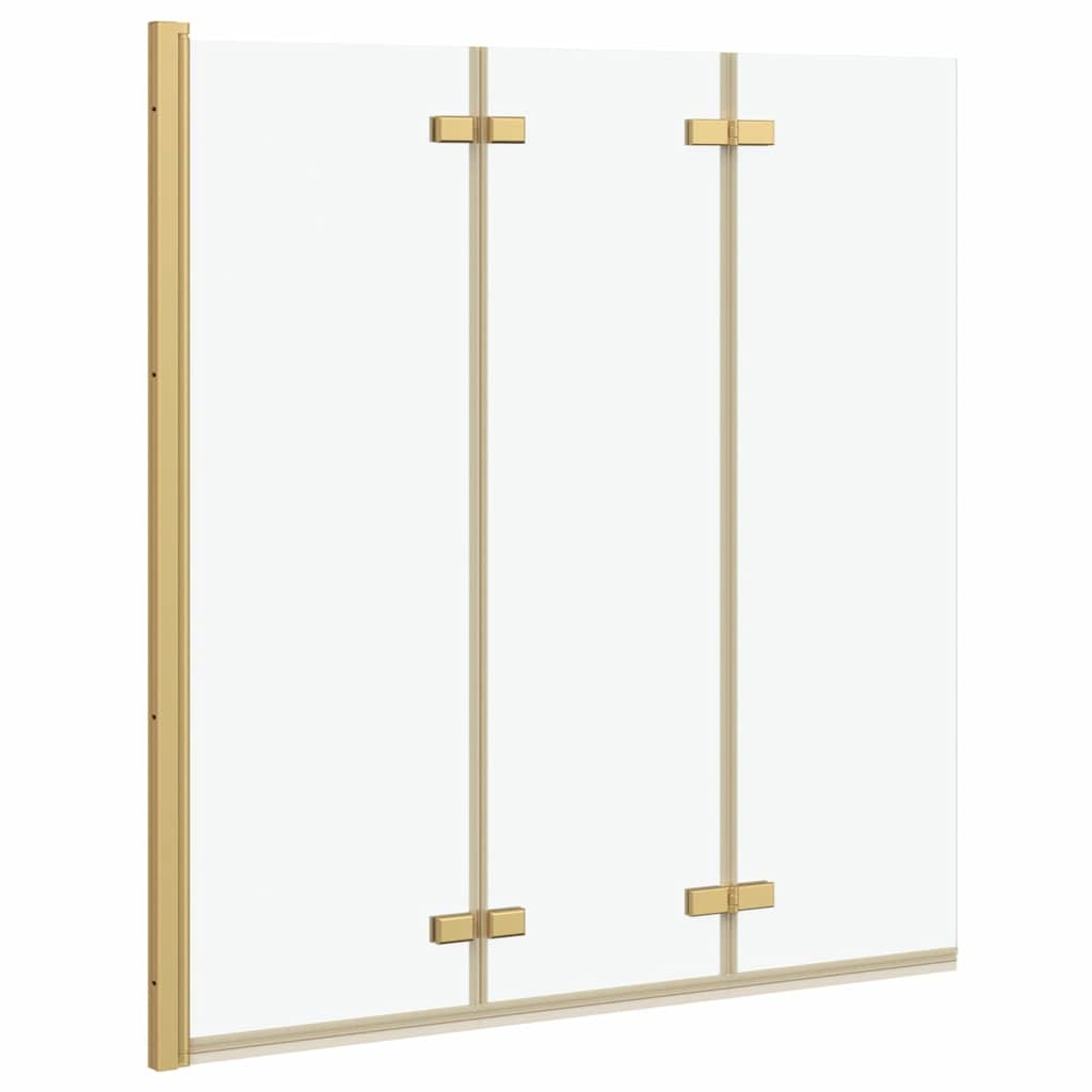 VidaXL Douche Omhulsel Goud 130 x 138 cm ESG-glas en aluminium