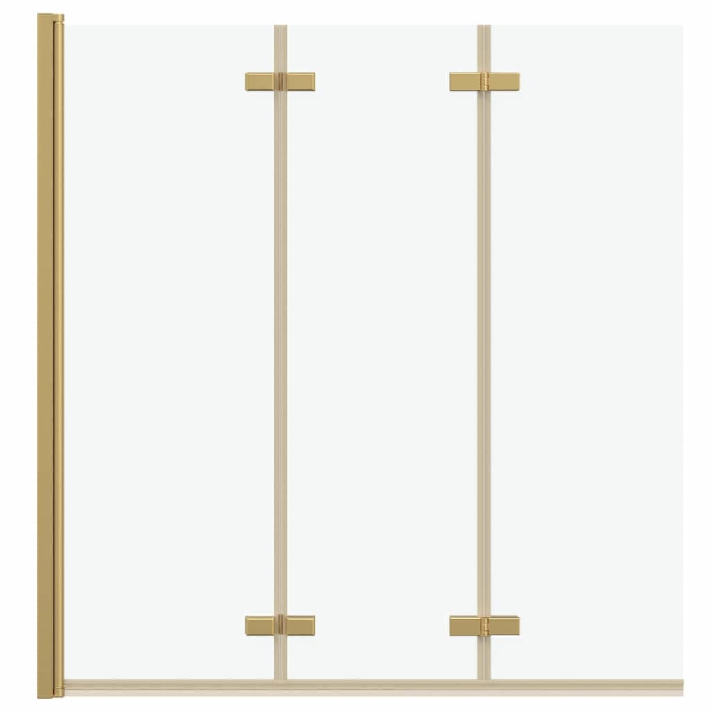 VidaXL Douche Omhulsel Goud 130 x 138 cm ESG-glas en aluminium