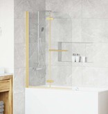 VidaXL Douche Omhulsel Goud 95 x 140 cm ESG-glas en aluminium