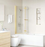VidaXL Douche Omhulsel Goud 95 x 140 cm ESG-glas en aluminium