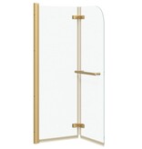 VidaXL Douche Omhulsel Goud 95 x 140 cm ESG-glas en aluminium