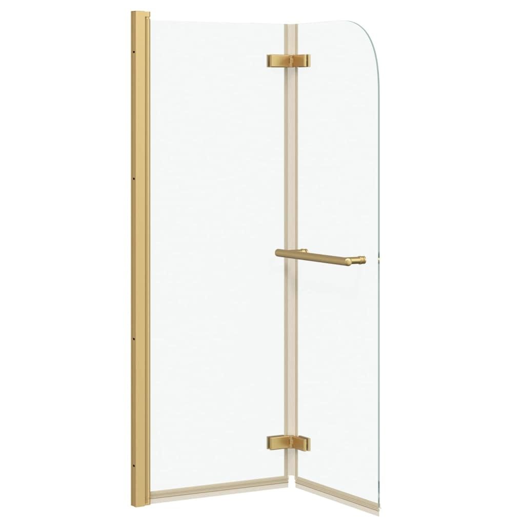 VidaXL Douche Omhulsel Goud 95 x 140 cm ESG-glas en aluminium
