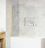 VidaXL Douche Omhulsel Goud 120 x 140 cm ESG-glas en aluminium