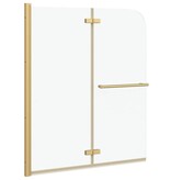 VidaXL Douche Omhulsel Goud 120 x 140 cm ESG-glas en aluminium