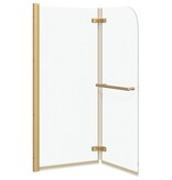 VidaXL Douche Omhulsel Goud 120 x 140 cm ESG-glas en aluminium