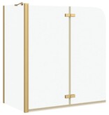 VidaXL Douche Omhulsel Goud 120 x 68 x 130 cm ESG-glas en aluminium