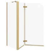VidaXL Douche Omhulsel Goud 120 x 68 x 130 cm ESG-glas en aluminium