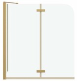 VidaXL Douche Omhulsel Goud 120 x 68 x 130 cm ESG-glas en aluminium