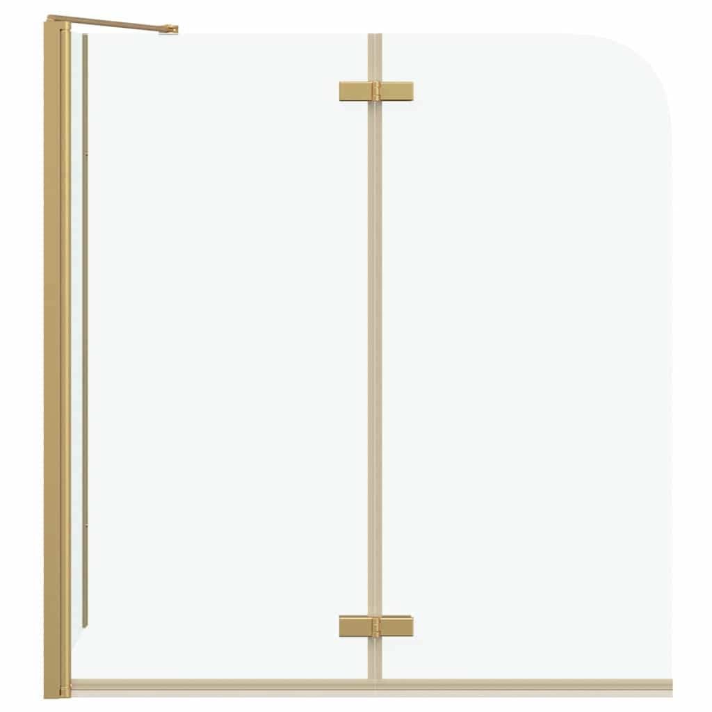 VidaXL Douche Omhulsel Goud 120 x 68 x 130 cm ESG-glas en aluminium