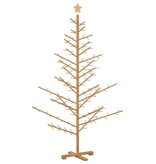 VidaXL Houten kerstboom met standaard Bruin 180 cm Massief grenenhout