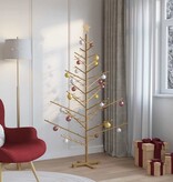VidaXL Houten kerstboom met standaard Bruin 180 cm Massief grenenhout