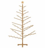 VidaXL Houten kerstboom met standaard Bruin 180 cm Massief grenenhout