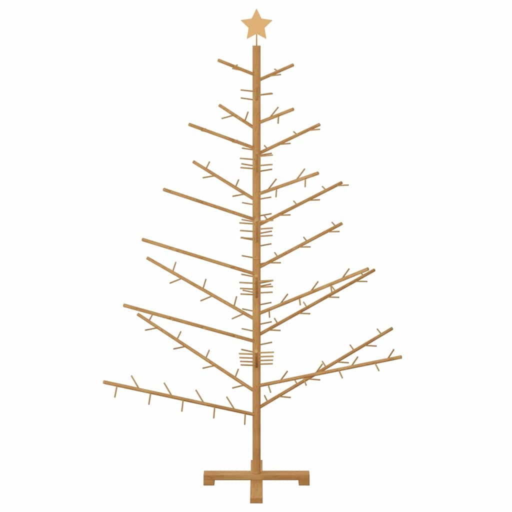 VidaXL Houten kerstboom met standaard Bruin 180 cm Massief grenenhout