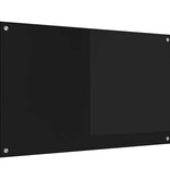 VidaXL Keuken Achterwand Zwart 100 x 60 x 0,8 cm gehard glas