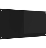 VidaXL Keuken Achterwand Zwart 100 x 50 x 0,8 cm gehard glas