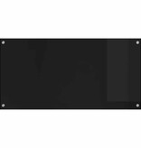 VidaXL Keuken Achterwand Zwart 100 x 50 x 0,8 cm gehard glas