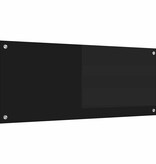 VidaXL Keuken Achterwand Zwart 100 x 40 x 0,8 cm gehard glas