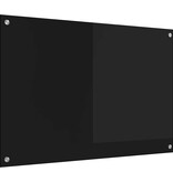VidaXL Keuken Achterwand Zwart 90 x 60 x 0.8 cm gehard glas