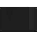 VidaXL Keuken Achterwand Zwart 90 x 60 x 0.8 cm gehard glas