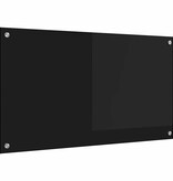 VidaXL Keuken Achterwand Zwart 90 x 50 x 0.8 cm gehard glas