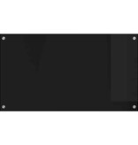 VidaXL Keuken Achterwand Zwart 90 x 50 x 0.8 cm gehard glas