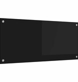 VidaXL Keuken Achterwand Zwart 90 x 40 x 0,8 cm gehard glas