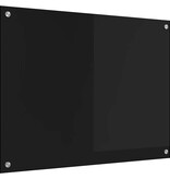 VidaXL Keuken Achterwand Zwart 80 x 60 x 0.8 cm gehard glas