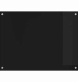 VidaXL Keuken Achterwand Zwart 80 x 60 x 0.8 cm gehard glas