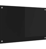 VidaXL Keuken Achterwand Zwart 80 x 50 x 0.8 cm gehard glas