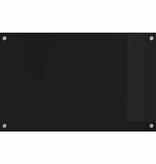 VidaXL Keuken Achterwand Zwart 80 x 50 x 0.8 cm gehard glas