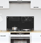 VidaXL Keuken Achterwand Zwart 80 x 40 x 0.8 cm gehard glas
