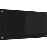 VidaXL Keuken Achterwand Zwart 80 x 40 x 0.8 cm gehard glas